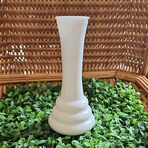 Vintage Milk Glass Vase Coquette Bridal